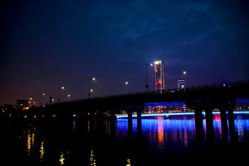 深圳灣夜景燈光