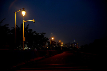 深圳灣道路夜景