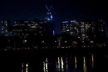 深圳灣夜景燈光
