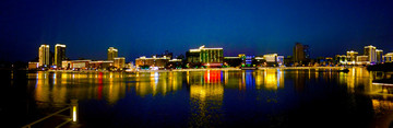 三亞河畔夜景風(fēng)光全景圖