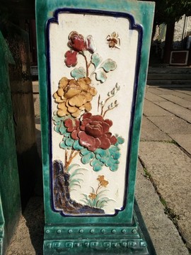 花鳥雕像