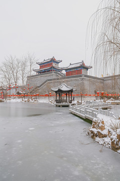 中式畫意園林水墨建筑風(fēng)景