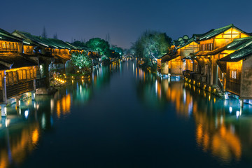 浙江烏鎮(zhèn)夜景