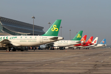沈陽機場停機坪全景