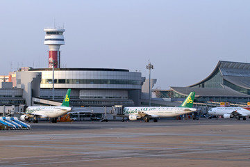 沈陽(yáng)機(jī)場(chǎng)停機(jī)坪全景