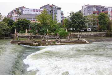 郫縣三道堰河流