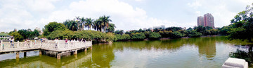 南寧人民公園湖畔全景圖