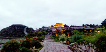 青巖古鎮(zhèn)夜色全景