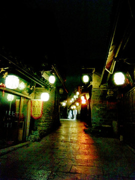 古鎮(zhèn)小巷夜景