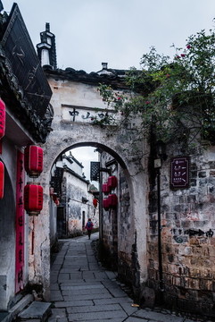 宏村石板路
