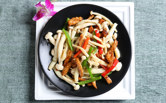 金針菇炒肉