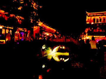 麗江古城夜景