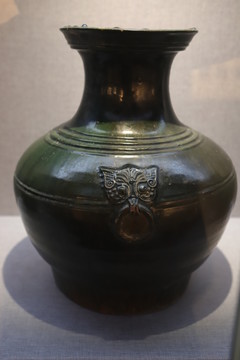 盤口綠釉陶壺