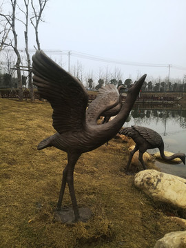 白鷺雕塑