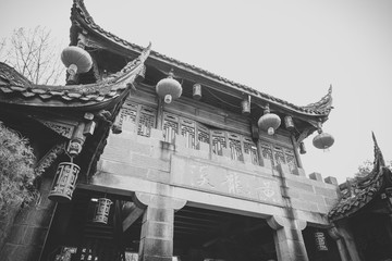 成都古鎮(zhèn)黑白照片