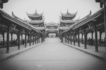 成都古鎮(zhèn)黑白照片