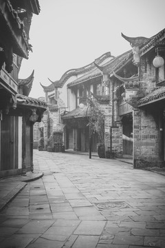 成都古鎮(zhèn)黑白照片