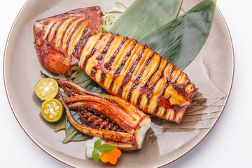 吊燒魷魚墨魚