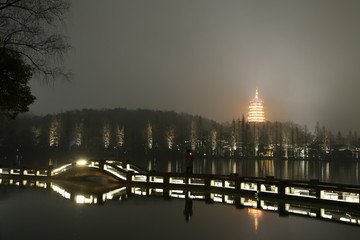杭州西湖夜景