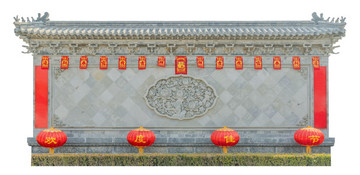 雕花照壁
