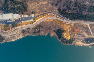 航拍濟(jì)南臥虎山水庫(kù)06