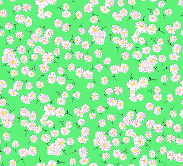 綠底小花朵