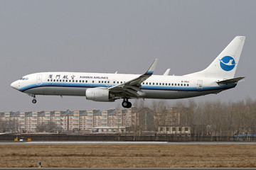 廈門航空飛機(jī)落地
