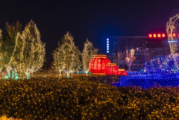 節(jié)日里的長春高新開發(fā)區(qū)夜景