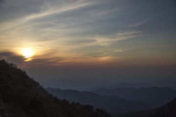 泰山日落