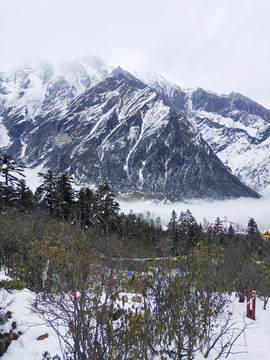 山峰積雪