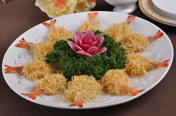 金絲蝦球