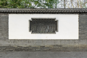 中式園林墻漏花窗