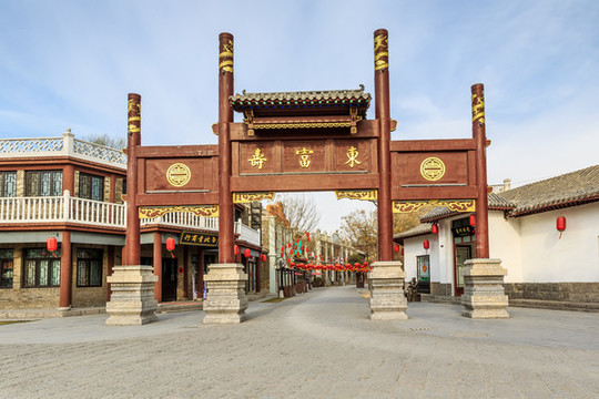 東阿阿膠城古街木牌坊