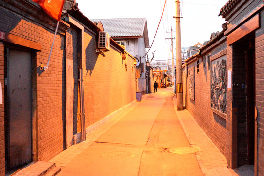 北京胡同夜晚