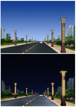 景觀路燈設(shè)計(jì)效果圖
