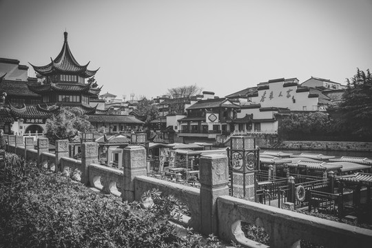 老南京秦淮河夫子廟老建筑