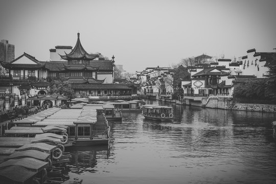 老南京秦淮河夫子廟老建筑