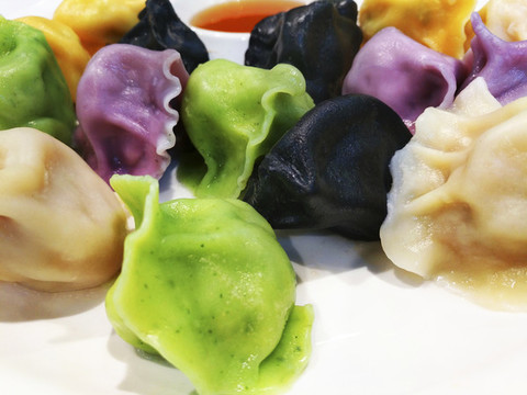 五彩水餃素材