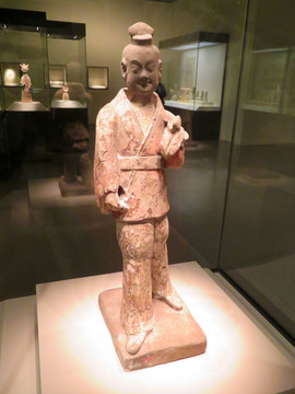 彩繪陶武官俑