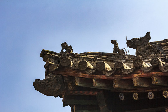 中國山西五臺(tái)山建筑之飛檐
