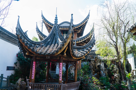 云南大理張家花園素材