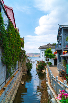 洱海雙廊小漁村古村落古鎮(zhèn)街景