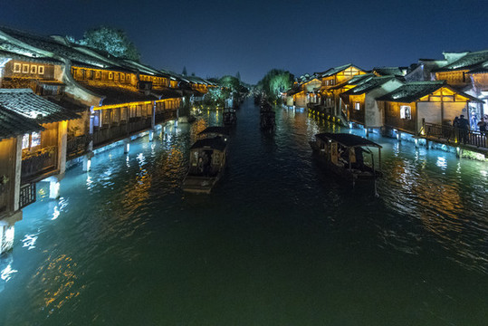烏鎮(zhèn)西柵夜景