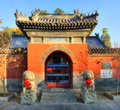 北京紅螺寺山門大畫幅