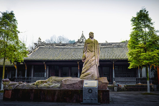 唐求塑像唐求廣場(chǎng)