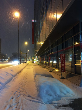 飄雪街頭