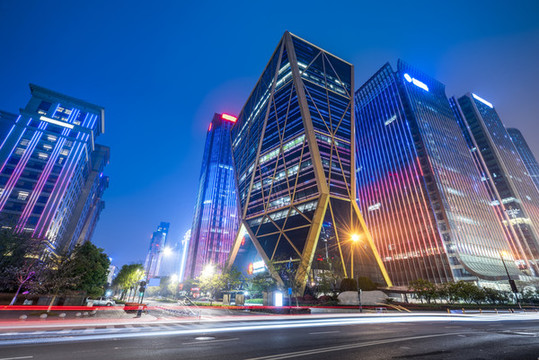 杭州錢江新城城市夜景