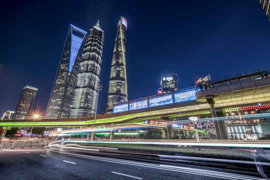 上海陸家嘴城市夜景