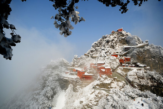 中國(guó)道教圣地武當(dāng)山雪景