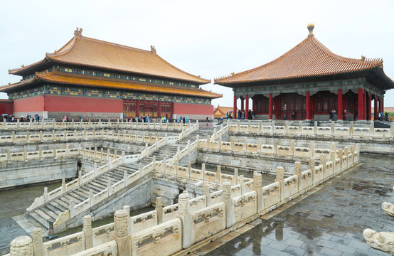 北京故宫古建筑中和殿保和殿